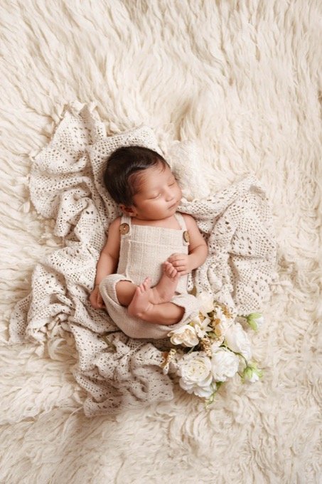 Newborn baby portrait from an at-home photography session